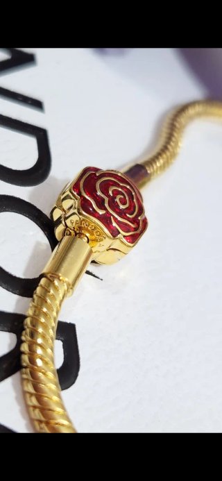 Pulsera Pandora Cierre Rosa Encantada Disney. 18cm