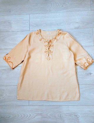 Talla 46 - Blusa Lino Beige Escorpion
