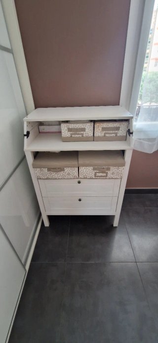 Mueble cambiador bebé blanco,  de madera.