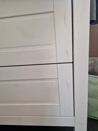 Mueble cambiador bebé blanco,  de madera.