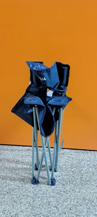 Silla plegable Quechua azul y gris