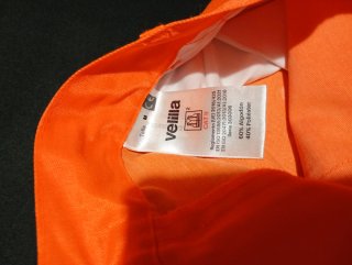 Pantalón alta visibilidad naranja y plata