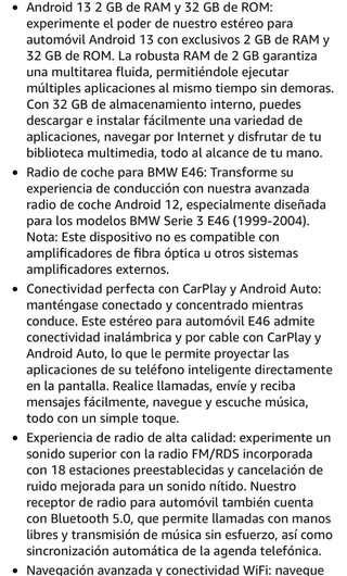 Pantalla CarPlay, para BMW  E46