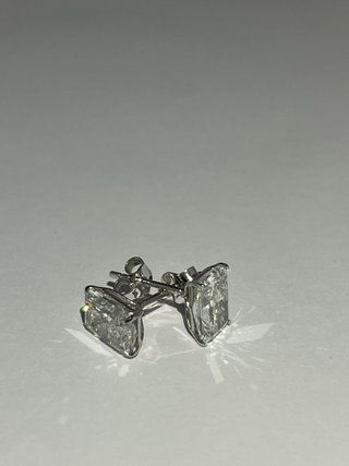 Pendientes Diamantes Radiant Oro14K CertificadoIGI