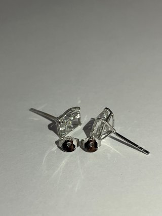 Pendientes Diamantes Radiant Oro14K CertificadoIGI