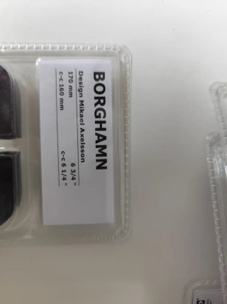 Lote 8 pares tiradores nuevos Borghamn Ikea