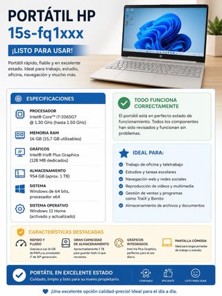 Portátil HP Plata y Blanco
