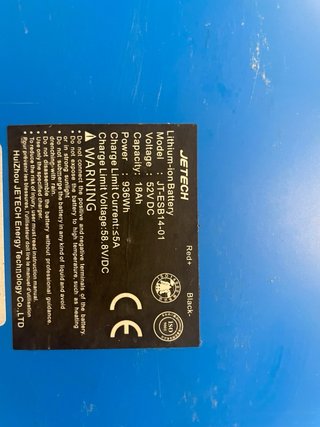 Batería Patinete Eléctrico 52V 18Ah 936Wh