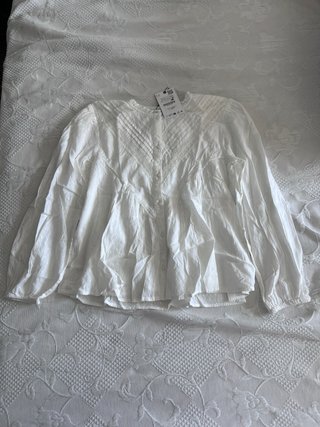 Camisa blanca bordada sin estrenar