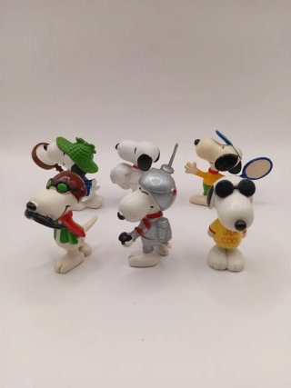 6 Statuette Snoopy Personaggi Vari