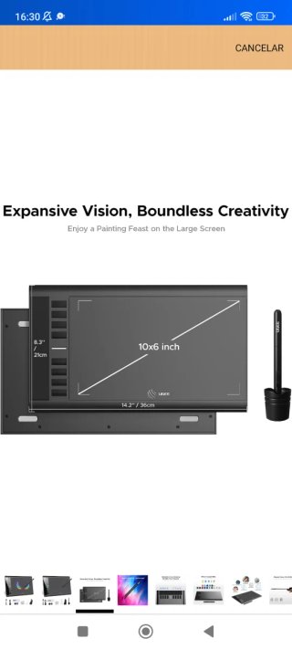 Oferta❤️Tableta Gráfica UGEE M708 Sin Abrir