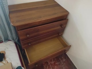 Cómoda de madera 4 cajones