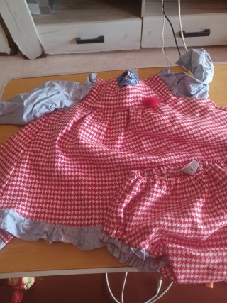 Vestido y braguita niña estampado
