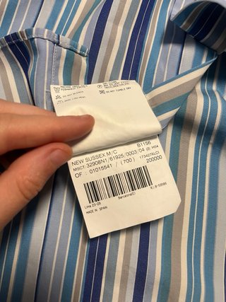 Camisa Burberry Rayas Talla M/L