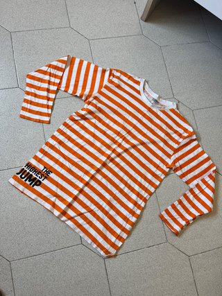 Sudadera Rayas Naranja y Blanca
