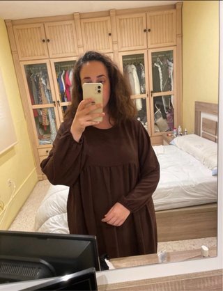 Abaya Jazz Marrón Oscuro Talla Única