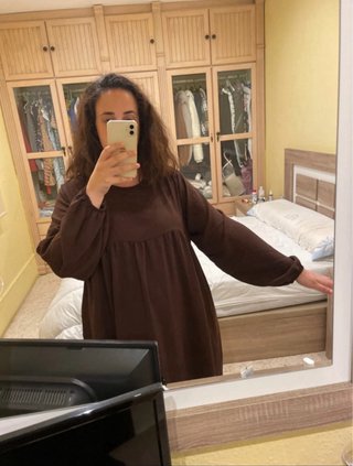 Abaya Jazz Marrón Oscuro Talla Única