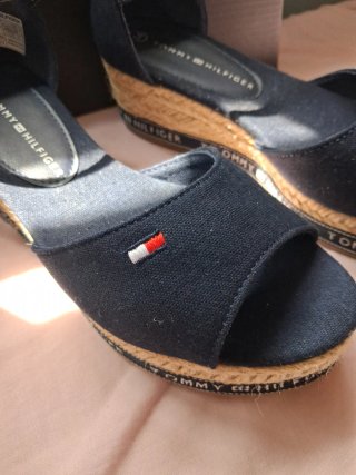Sandalias cuña Tommy Hilfiger azul 34