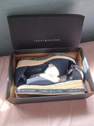 Sandalias cuña Tommy Hilfiger azul 34