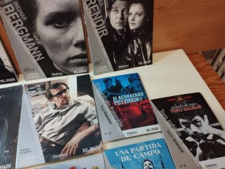 Lote de 7 libros de cine y 7 DVDs