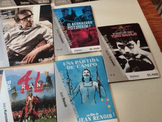 Lote de 7 libros de cine y 7 DVDs