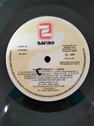 Vinilo LP Video - Videoterapia (1983)