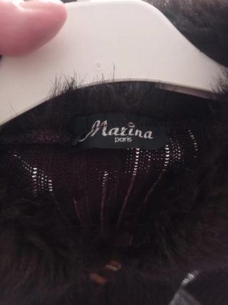 Chaqueta Marina marrón con pelo