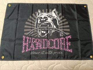 Bandera Hardcore 100% Rosa