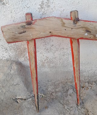 Yugo de mulas antiguo doble tiro