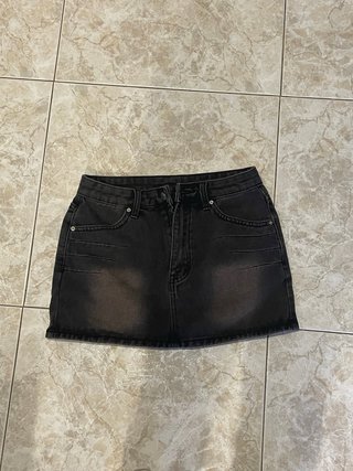 Falda vaquera Y2K negra