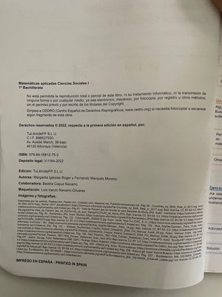 MATEMÁTICAS APLICADAS A LAS CIENCIAS SOCIALES I