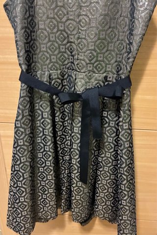 Vestido fiesta/cóctel negro y dorado