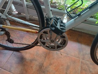 Bicicleta Híbrida Blanca, btwin form 3 Talla L