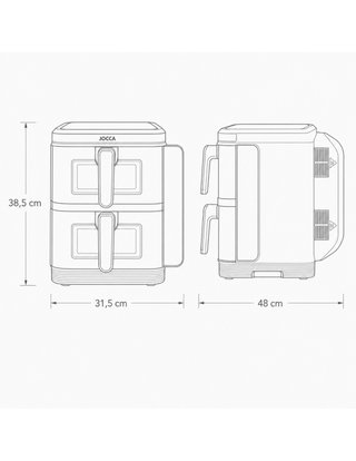 NUEVA - Freidora de Aire Digital Dual 11L - JOCCA