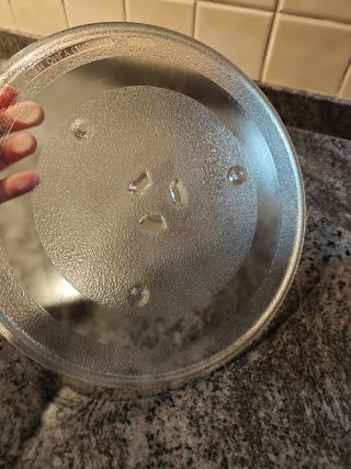 Plato giratorio para microondas de cristal