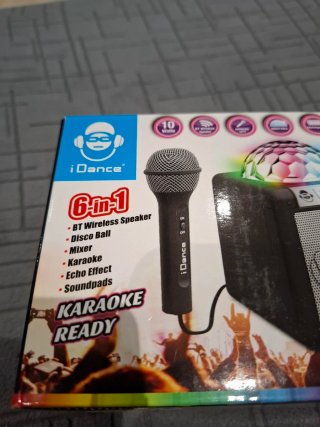 iDance Cube Sing Karaoke con Altavoz y Bola de Dis