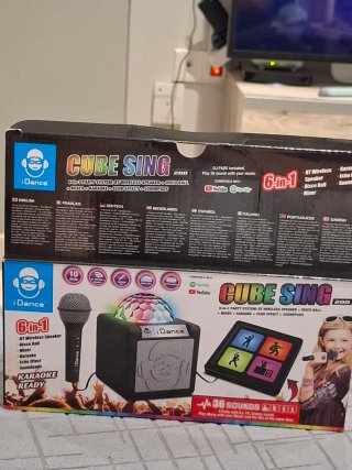 iDance Cube Sing Karaoke con Altavoz y Bola de Dis