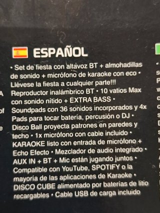 iDance Cube Sing Karaoke con Altavoz y Bola de Dis