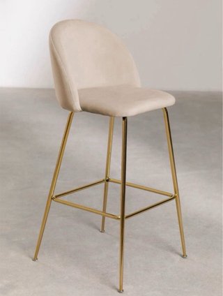 Taburetes Beige y Dorado