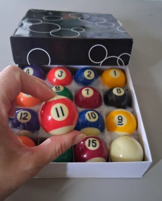 Set completo mini bolas de billar (¡NUEVAS!)