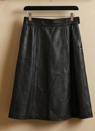 Falda de cuero negra Talla 50