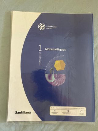 Libro matemáticas 1ro Bachillerato. Nuevo.