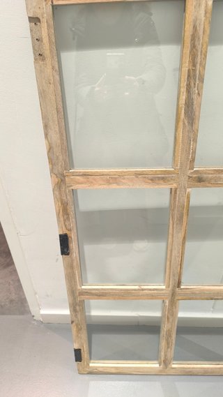 Ventana madera y cristal rústica