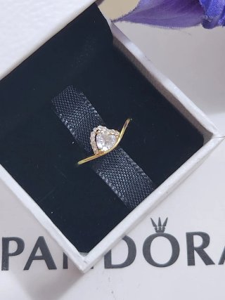 Anillo Pandora Corazón Ondulado Talla 54