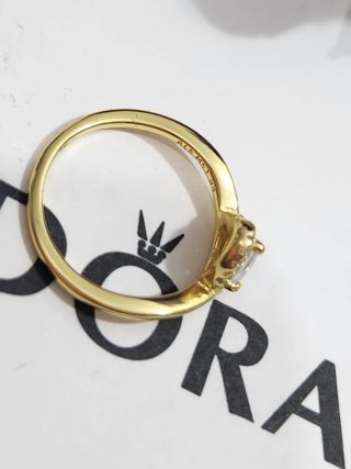 Anillo Pandora Corazón Ondulado Talla 54