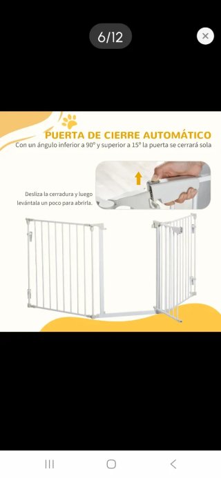 Barrera de seguridad para perros metálica