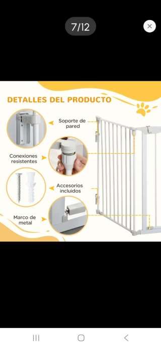 Barrera de seguridad para perros metálica