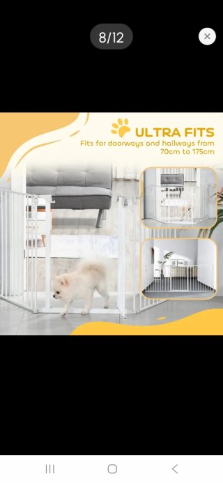 Barrera de seguridad para perros metálica