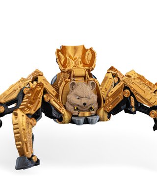 Araña Robot con Hámster Piloto Juguete Articulado