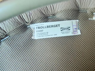 Taburete Ikea" Trollberget " Piel Gris Perla